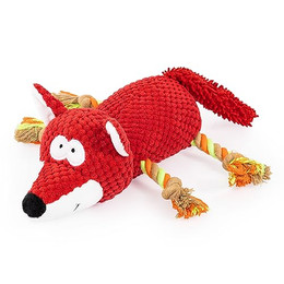 Produktbild von Edupet Dog Love Hundespielzeug Fuchs mit Tau und Quietscher