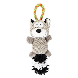 Produktbild von Edupet Hundespielzeug Waschbär mit Tau und Quietscher - 1 Stk.