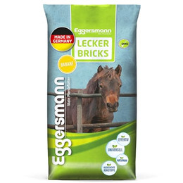 Produktbild von Eggersmann Lecker Bricks Banane Pferde-Leckerlis - 25 kg