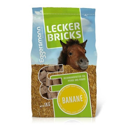 Produktbild von Eggersmann Lecker Bricks Banane Pferde-Leckerlis - 1 kg