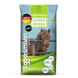 Produktbild von Eggersmann Lecker Bricks Lakritz Pferde-Leckerlis - 25 kg