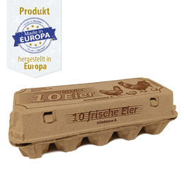 Produktbild von Eierverpackung - 10 frische Eier - natur - Einzelverpackung