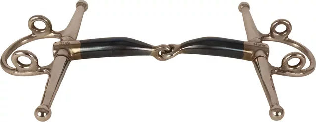 Produktbild von Einfaches gebrochenes Kinnstück mit Hebe für Pferde Velari Full Cheek Gag Sweet Iron