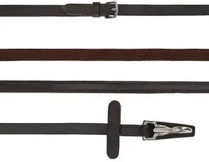 Produktbild von Einseitige rutschfeste Lederzügel mit Clip für Pferde QHP