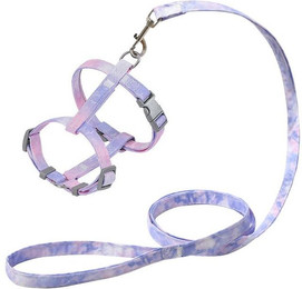 Produktbild von Einstellbare Farbverlauf Haustier Zugseil Katzengeschirr für Kätzchen kleine Hunde Outdoor Walking Zugseil Haustierbedarf S