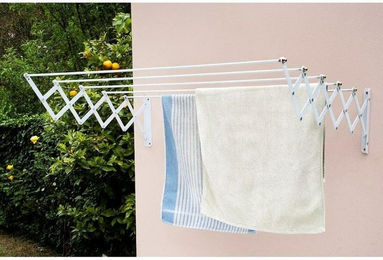 Produktbild von Einziehbare Wand-Wäscheleine aus Aluminium BigBuy Home