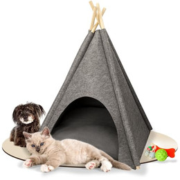 Produktbild von elasto Tierbett Katzenhöhle & Hundehöhle Tipi Zelt für kleine Hunde