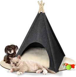 Produktbild von elasto Tierbett Katzenhöhle & Hundehöhle Tipi Zelt für kleine Hunde