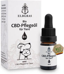 Elbgras Fellpflege Bio CBD-Pflegeöl 10% für Hunde & Katzen - Deutsches Bioprodukt – Bild 1 von 5