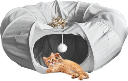 Produktbild von Elegear Katzentunnel und Tierbett 88 cm mit Ballspielzeug