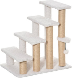 Produktbild von Elegear Kratzbaum 63,5x43x60cm Tiertreppe Katzentreppe mit 4 Stufen Grau, Katzentreppe für Katzen und Hunde, ideal für Senioren & kleine Tiere
