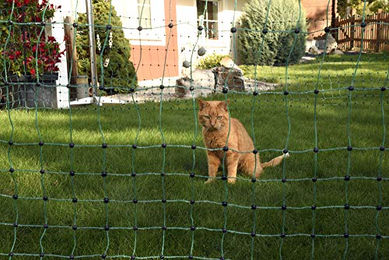 Elektrifizierbares Schutznetz für Katzen Kerbl 9 piquets – Bild 1 von 7