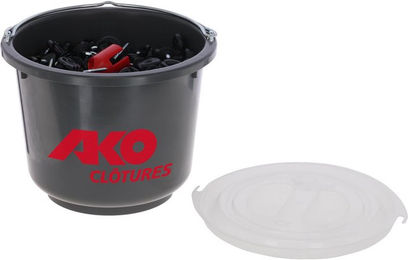 Produktbild von Elektrozaun-Isolatoren mit Schrauberspitze, im Jumbo-Eimer Ako Jumbo (x250)