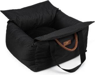 Elite Puppy Tierbett Hundeautositz für kleine Hunde wasserdicht waschbar mit Silikon, Füllung Aufbewahrungstaschen Sicherheitsleine 58x56x33cm schwarz – Bild 1 von 3