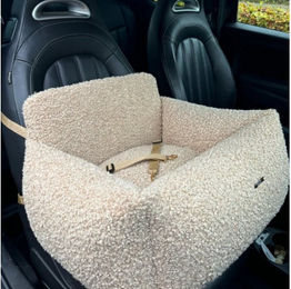 Elite Puppy Tierbett Premium Beige Hundeautositz – Bild 1 von 5