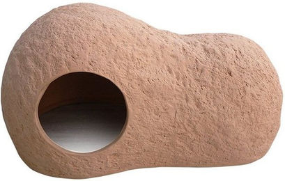 Produktbild von ELMATO Kleintiertunnel Elmato 10535 Terracotta Nagerhöhle XL für Meerschweinchen, 30x17x15cm
