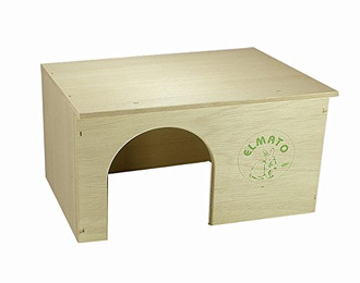 Produktbild von ELMATO Meerschweinhaus Nagerhaus Flachdach Holz
