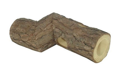 Produktbild von ELMATO Tierhöhle Winkelröhre Nager-Röhre mit Rinde - 25 cm