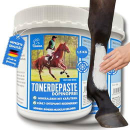 Produktbild von EMMA essigsaure Tonerde für Pferde Tonerdepaste Kühlend - 2 x 1,5 kg