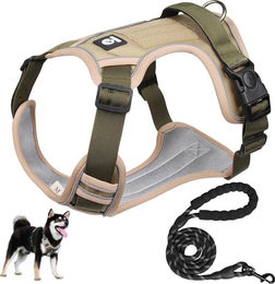 Produktbild von empfohlen für Shiba XINIDEA robustes und langlebiges Hundegeschirr Namensschild zum Aufkleben für klein mittel groß extra groß kommt mit Würgegriff khaki