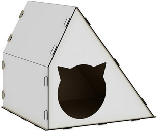 Produktbild von en.casa Katzenhaus Lani aus MDF 40x42x40 cm Weiß