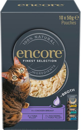 Produktbild von Encore Cat Pouch in Brühe - 10 x 50 g