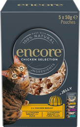 Produktbild von Encore Jelly Pouch Mixpaket Auswahl mit Huhn 2 - 20 x 50 g