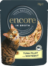Produktbild von Encore Katzenfutterbeutel mit Thunfischfilet und Sardellen - 16 x 70 g