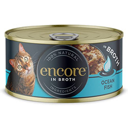 Produktbild von Encore natürliches Premium Nassfutter für Katzen Meeresfisch in Brühe - 16 x 70 g