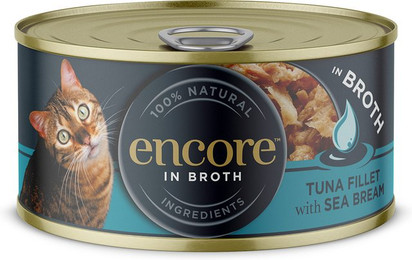 Produktbild von Encore Thunfisch mit Seebrasse Nassfutter für Katzen - 32 x 70 g