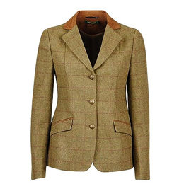 Eng anliegende Reitjacke mit Wildlederkragen, Damen Dublin Albany Tweed – Bild 1 von 8