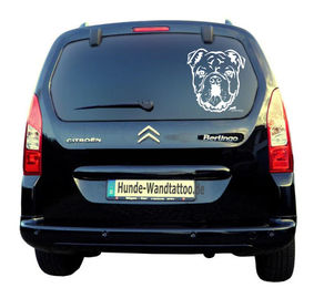 Produktbild von Englische Bulldogge Kopf Autoaufkleber l Wandtattoo