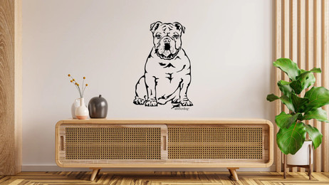Produktbild von Englische Bulldogge Wandtattoo Wandbild Wandsticker Wandaufkleber Wanddekoration