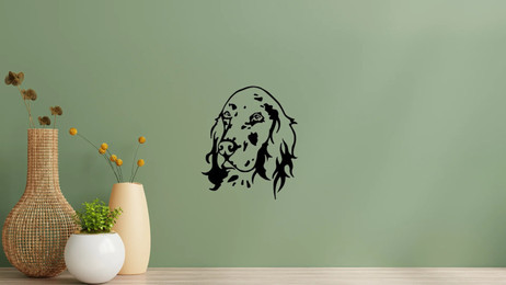 Produktbild von English Setter Kopf Wandtattoo Wandbild Wandsticker Wandaufkleber Wanddekoration