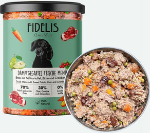 Produktbild von Ente mit Süßkartoffel, Birne und Cranberries (im Glas)