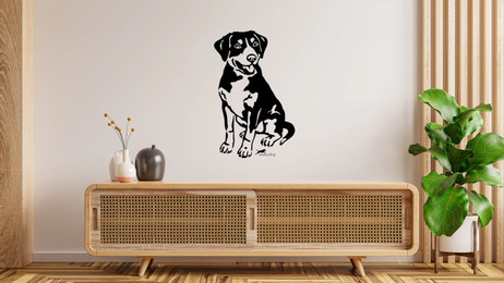 Produktbild von Entlebucher Sennenhund Wandtattoo Wandbild Wandsticker Wandaufkleber Wanddekoration