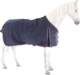 Produktbild von EQuest Halifax Turnout Rain Regendecke (Fleece) marine/rot-weiss-marine