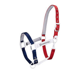 EQUESTRO Cavezza Flaggy Pferdehalfter COB Navy/Bianco/Rosso – Bild 1 von 6