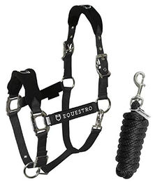 Produktbild von EQUESTRO Nylonhalfter mit Fleece-Polsterung Full Schwarz