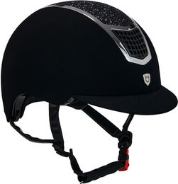 Produktbild von Equestro Ultralight Velvet Reithelm mit Strasssteinen