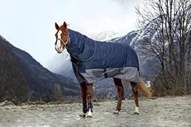 Produktbild von Equi-Theme Tyrex 600 D Halsteil Navy/Grau/Weiß Einheitsgröße