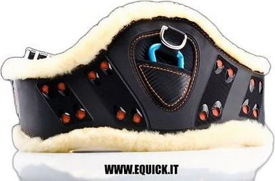 EQUICK eSapphire Sattelgurt mit No Kill Kunstfell - 125 cm – Bild 1 von 2