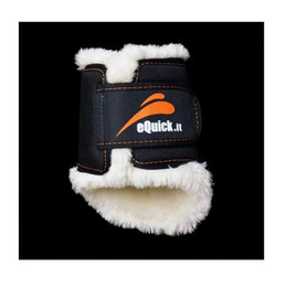 Produktbild von EQUICK eTraining Fluffy Streichkappen hinten Größe L schwarz