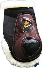 Produktbild von EQUICK Streichkappe eShock Legend Klettverschluss Fluffy Größe M Braun