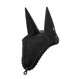 Produktbild von Equiline Ruben geräuschdämpfende Pferdemütze Black/Cob - 1 Stk.