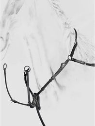 Produktbild von Equiline Vorderzeug Brustpanzer mit Doppelregulierung Leder schwarz