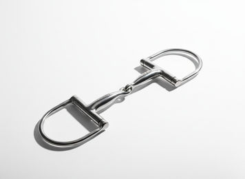 Equinate D-Ring Trense Edelstahl 16mm doppelt gebrochen 13,5cm – Bild 1 von 5