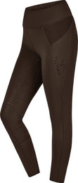 Produktbild von Equinate Damen Reitleggings Cleo Vollbesatz mit Handytasche und Ziptasche 36 Braun