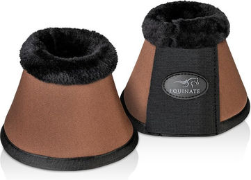 Equinate Hufglocken Furlyn mit synthetischem Lammfell M Braun – Bild 1 von 5