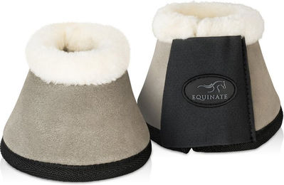 Equinate Hufglocken Sunville mit Wildleder überzogen und synthetischem Lammfell M Grau – Bild 1 von 3